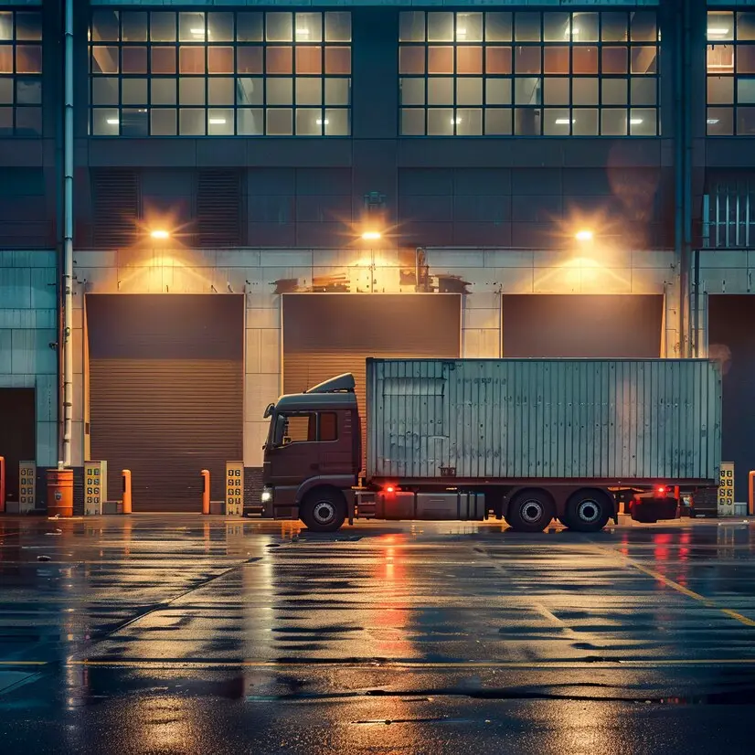Empresa de paquetería transportando paquetes para empresas y particulares.